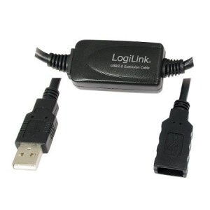 Cablu prelungitor USB2.0 15M activ cu repetor, lunigme 15m, LOGILINK UA0145